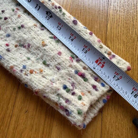 Solitaire Size M Multicolor Chunky Knit Long Sleeve Crewneck Confetti Sweater - Picture 14 of 16